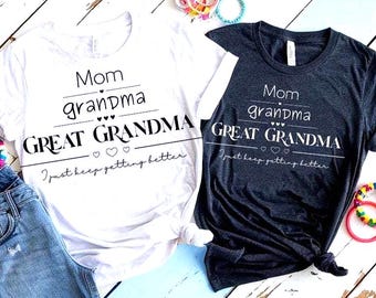 Grandma Mom Great Grandma SVG PNG Bundle, Grandma Quote Design Family Generations SVG Grandma Gift, Grandma Design for, Shirts Mugs, Totes