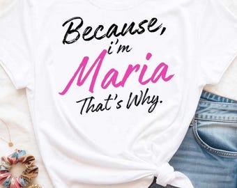Custom Name SVG PNG "Because I'm __[Name]__ That's Why" Funny Quote for Cricut, Sublimation, T-Shirts, Mugs, Stickers for Personalised Gifts