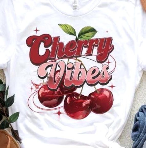 Vintage Cherry PNG, Cherry Graphic SVG, Fruit graphic, Summer Food lover, Foodie Cherry Lover png, Retro Cherry svg, Cherries