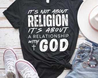 It’s Not About Religion PNG SVG Bold Faith Statement Graphic Digital Download, Spiritual Expression for Christian Gifts, Bible Study Groups