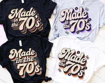 Retro SVG Made in the 70s PNG Groovy 70s Birthday Graphic for Cricut Shirts, Sublimation, Vintage Party Decor, Stickers, T-shirts, Crafts