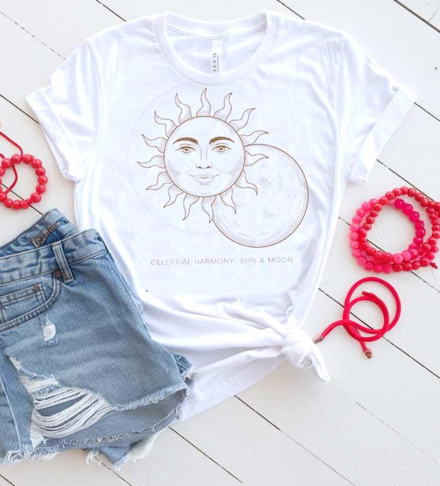 Sun and Moon SVG PNG Celestial Face Line Art for Cricut Spiritual Boho Decor, Stickers, Shirts, Astrology & Wall Art, Astrological Designs