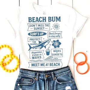 Summer PNG SVG Beach Bum Holiday Clipart Sun, Sand, and Retro Surf Vibes for Sublimation, Vacation Crafts, Coastal T-Shirts, Tote Bags