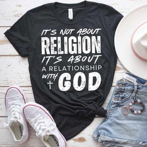 It’s Not About Religion – Bold Faith Statement Graphic Digital Download | PNG & SVG for Spiritual Expression