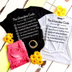 For Grandma  SVG PNG Bundle Funny Nana Code Nana Rules Shirt Design Sublimation Bundle for Grandparent Gifts, Cute Baby Shower Crafts