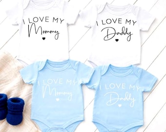 Mommy SVG PNG 4 Versions Bundle I Love My Mommy Daddy Mix and Matching Kids Quote Graphics
