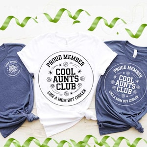 Aunt PNG B/W Cool Aunts Club Funny Quote Design for Cricut, Sublimation, T-Shirts, Mugs, Gifts, Instant Download for Auntie Craft Gifts