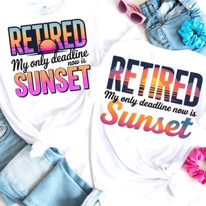 Retired SVG PNG Bundle, Funny Retirement svg, Retiree svg, Beach Sunset png, Tropical Vacation Cricut, Happy Retirement Sublimation Design