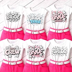 Bride SVG Bundle 6 Designs Bridal Party Bachelorette Squad Tribe Crew Wedding Quote Group Shirts Graphics