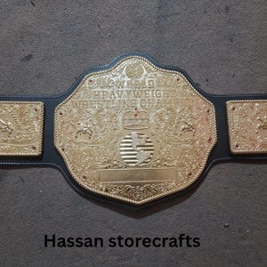 World Heavyweight Big Gold Championship Replica Belt 4mm Brass Adult Size