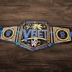 YEET Heavyweight Wrestling Championship Belt Adult Size