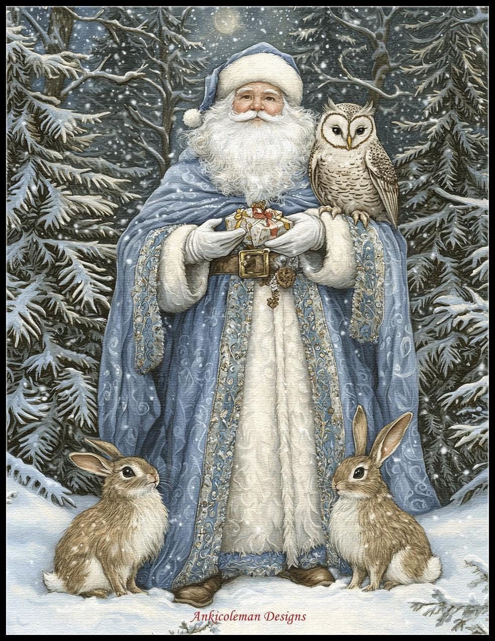 Arctic Santa Claus 18 - Counted Cross Stitch Patterns - Printable