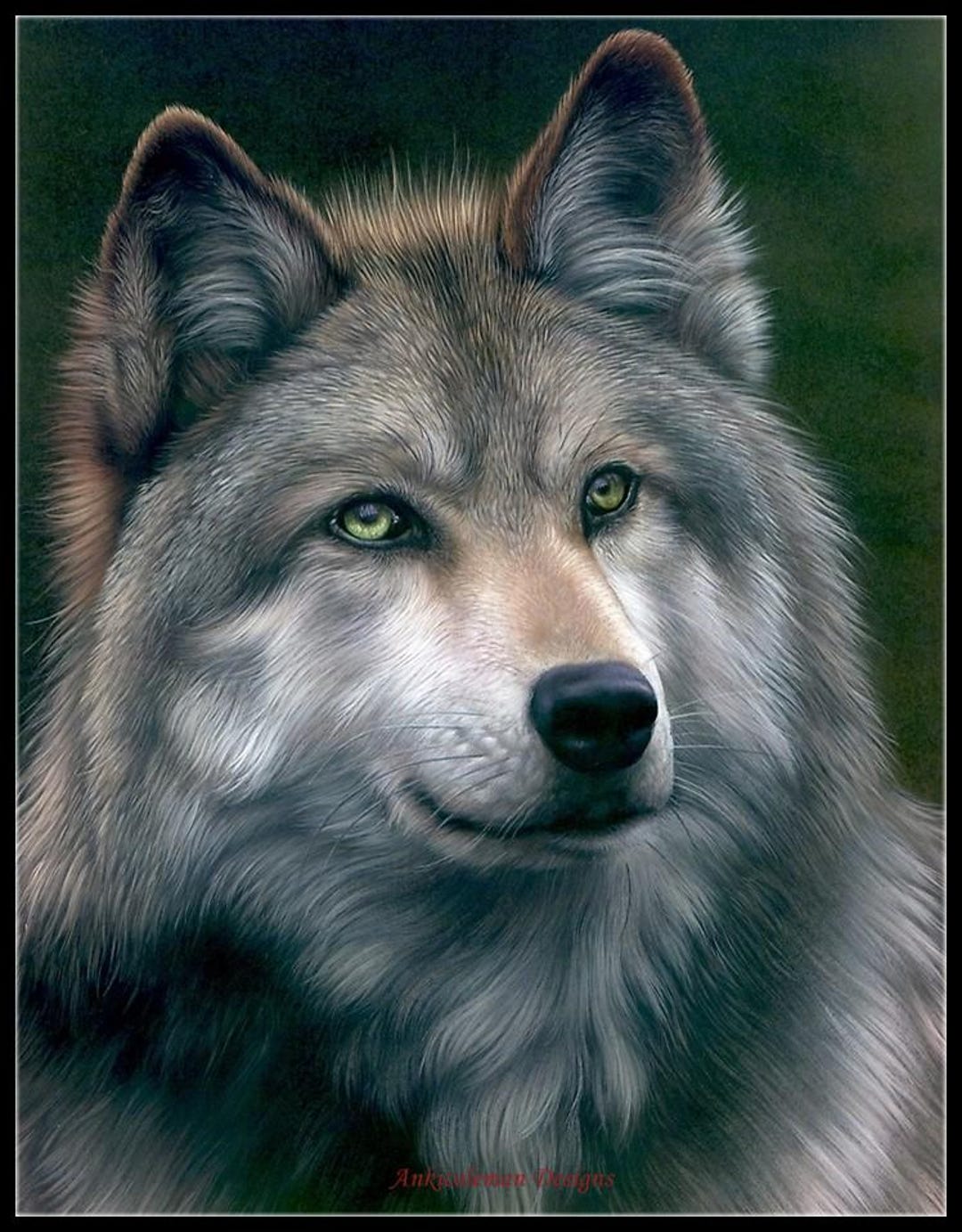 Grey Wolf - Counted Cross Stitch Patterns - Printable Chart PDF Format ...