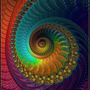 Fractal Spiral 11 - Getelde kruissteekpatronen - Afdrukbaar diagram PDF-formaat Handwerken Borduren Knutselen DHZ DMC-kleur - Zwart-witsymbolen