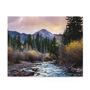 Mountain Brook, Trees Puzzle, 120, 252, 500 Piece, Relaxing Evening Activity, Gift for Nature Lovers, Home Decor, Fathers Day