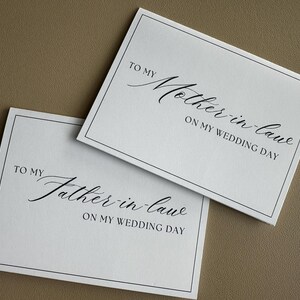 Para meus sogros no dia do meu casamento cartão para impressão