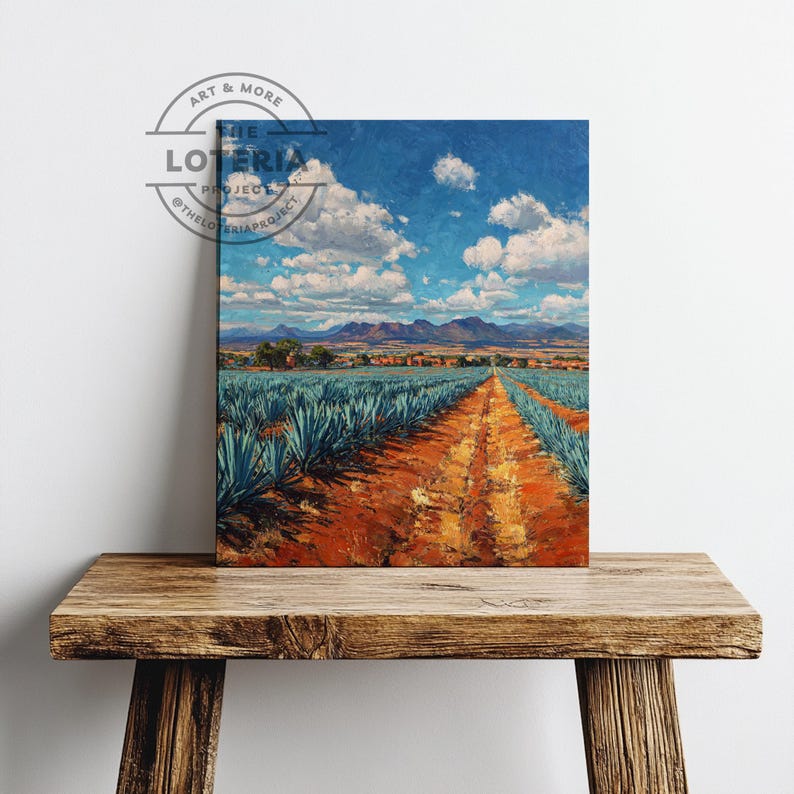 Agave Field Art Print – Mexican Landscape Wall Art, Tequila Farm ...