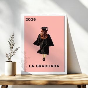 Impression d'art Lotería La Graduada 2026 ou carte de voeux - carte personnalisée de félicitations pour l'obtention du diplôme, carte Lotería, affiche mexicaine colorée