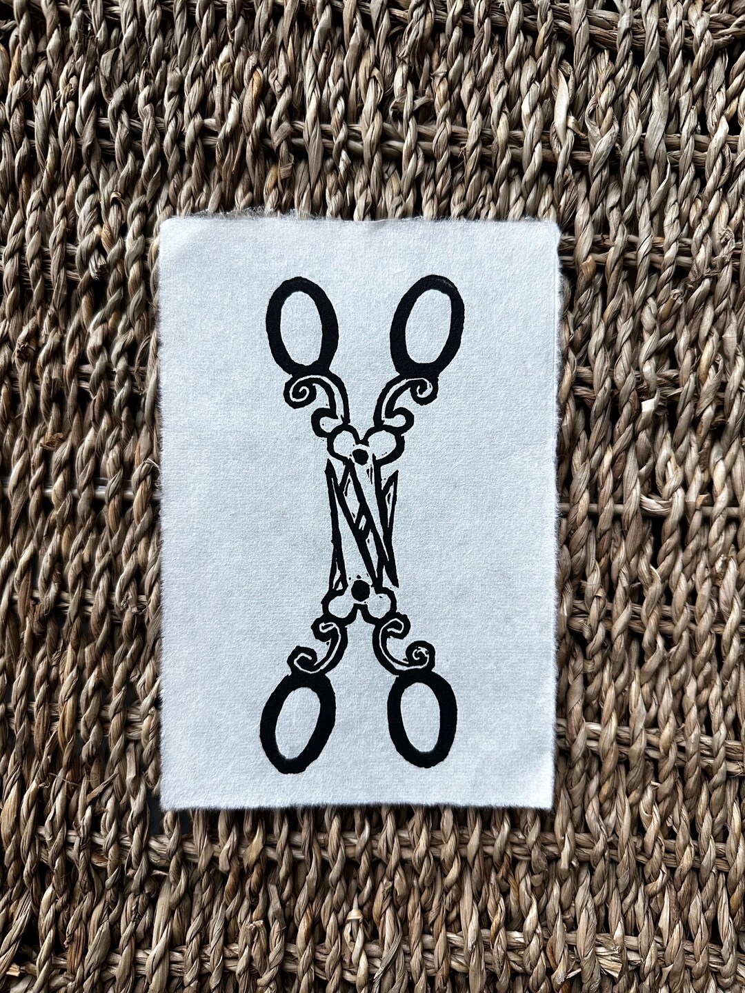 Scissoring Scissors Hand Pulled Linocut Print | Handmade Original ...