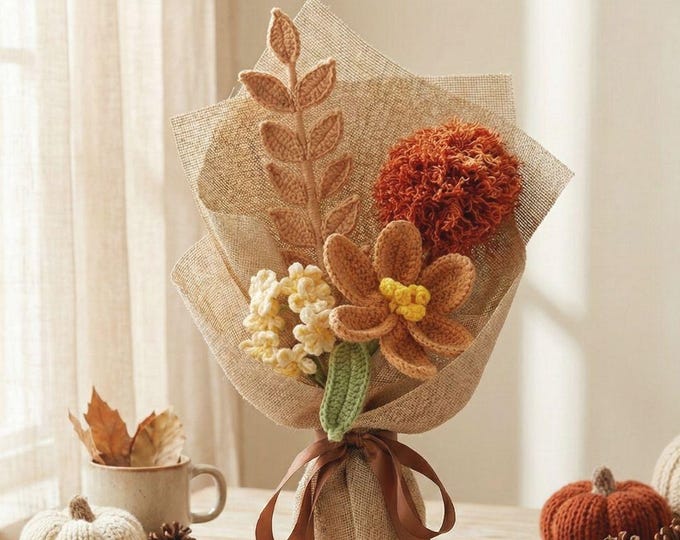 Handmade Mini Crochet Flower Bouquet : Budget-Friendly Gift for her Birthday, friendship