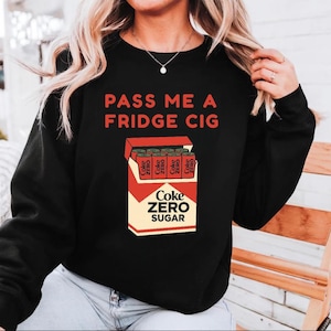 Coke Zero Parody-sweater met ronde hals | Retro vintage frisdrankafbeelding
