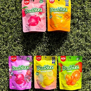 Amos Candy Peelerz Peelable Gummies - Assorted Flavors, 5 Pack Sampler Gift Box, Viral American Gummy Candies