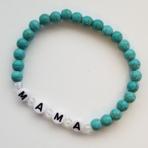 Personalized Turquoise gemstone stretchable bracelet | Turquoise Bracelet | Stretchable Bracelet | Personalized custom beaded bracelet