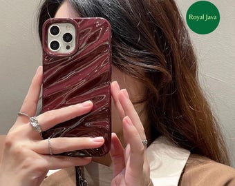 Dazzle Wave glanzende siliconen hoes - glanzende golven - siliconen iPhone-patroon