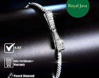 1,0 kt klimopmoissaniet-armband – 925 zilver | 18 kt witgoud