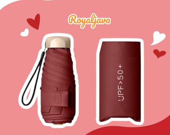 Opvouwbare miniparaplu: draagbare anti-uv 50+ zonbescherming