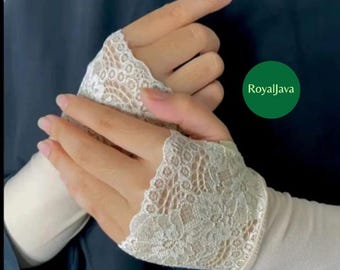 Bij aankoop: 1 keer gratis: duimhandsokken met kant - moslimmouwen voor dames