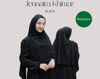 Babydoll Khimar met rits – lange Syari hijab 150 cm | Verstelbare Khimar-stijl | Bescheiden moslimkleding