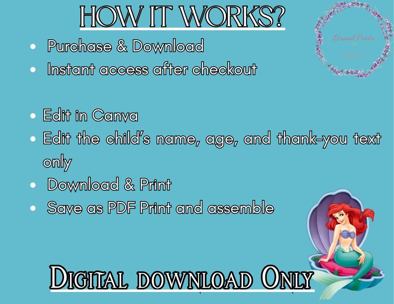 Little Mermaid Chip Bags Digital Download image 6