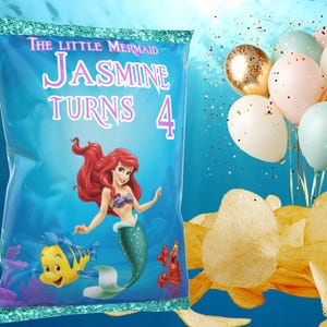 Little Mermaid Chip Bags Digital Download image 3