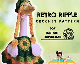 Retro Ripple Goose Dress Crochet Pattern