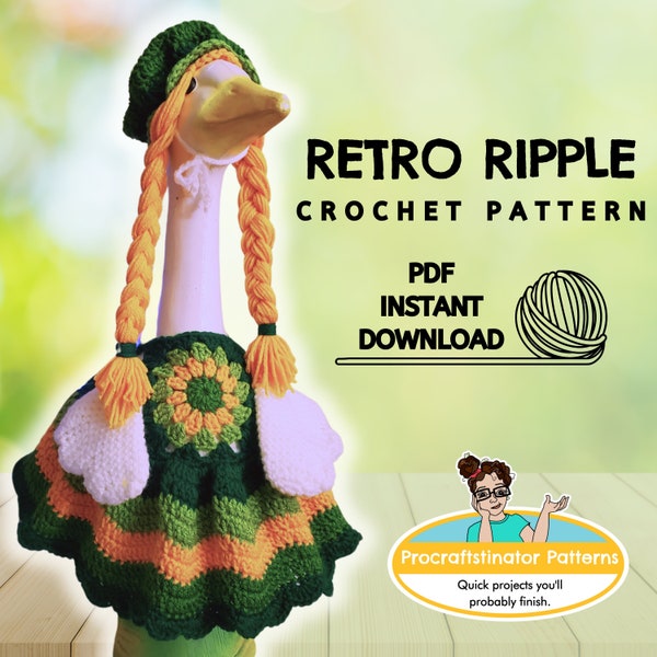 Retro Ripple Goose Dress Crochet Pattern