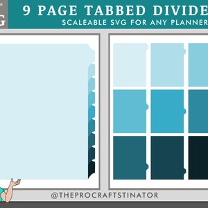 Page Dividers, scalable SVG for cutting machines. Fits any planner or notebook.