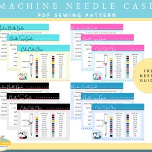 Machine Needle Case Sewing Pattern PDF and Machine Needle Size Guide Printable image 5