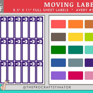 Color Coded Moving Labels PDF. 15 Different Colors. Customized Colors ...