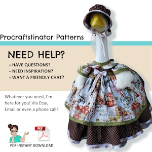Daphne Goose Dress Sewing Pattern, Yard Goose Clothes (PDF Instant Download) image 3