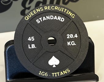 Custom Weight Plate Trophy – 3D Printed Mini Award Inspired by Gym Plates with Custom Text