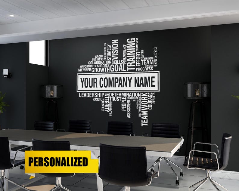 Custom Wall Vinyl Decal – Business Name, Motivational Quote, Office ...