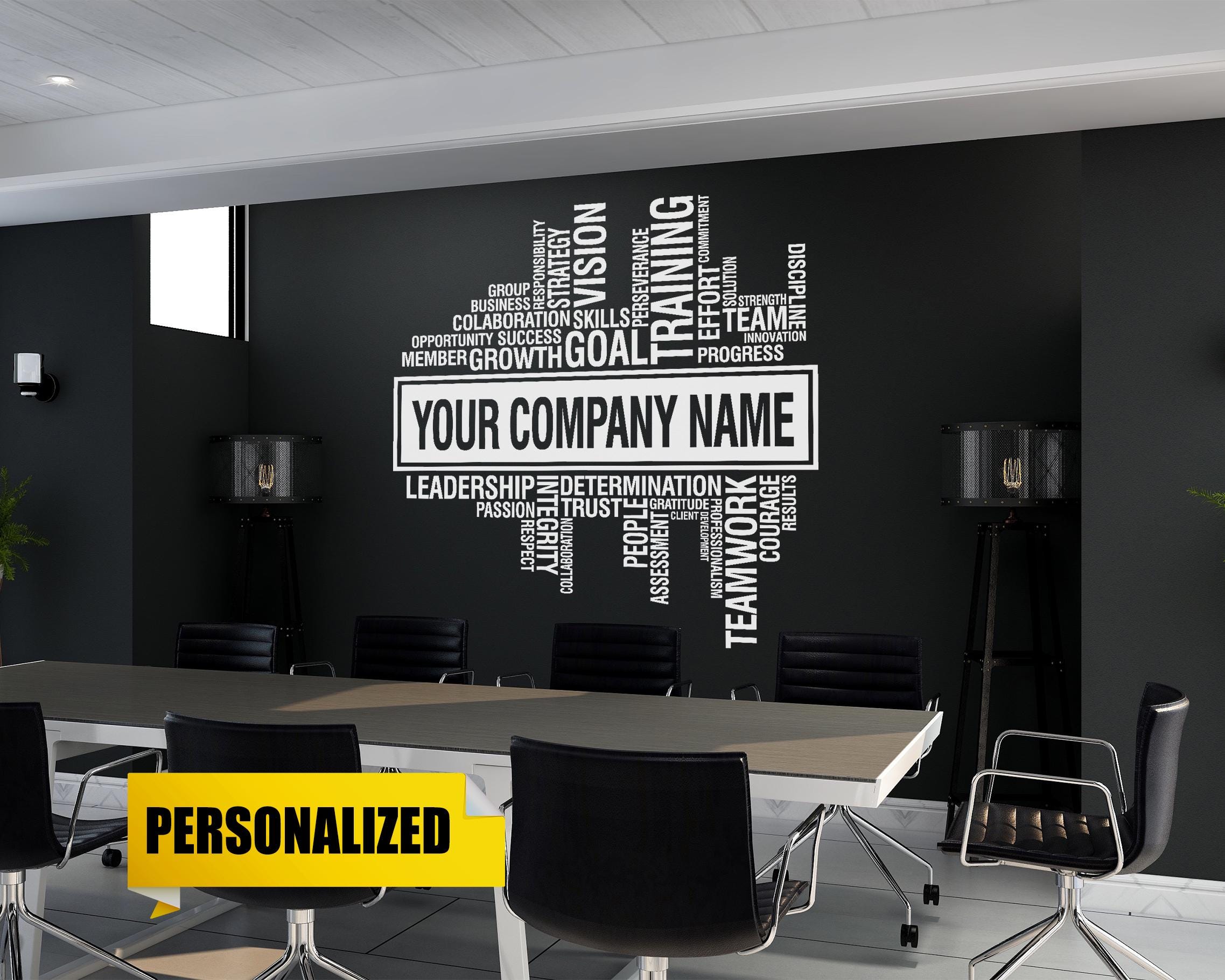 Custom Wall Vinyl Decal – Business Name, Motivational Quote, Office ...