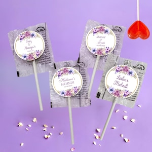 Caramelos personalizados para bodas, Nikkah, fiestas de ceremonia Roka / Caramelos de corazón personalizados, regalos, decoración de mesa para invitados y eventos Anand