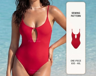 Modello costume da bagno: Bikini, costumi da bagno, dalla XXS alla XXXL (PDF digitale)