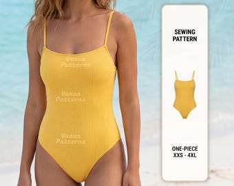 Modello costume da bagno: Bikini, costumi da bagno, dalla XXS alla XXXL (PDF digitale)