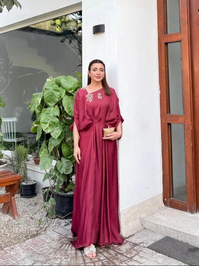 Maroon Eid Dress