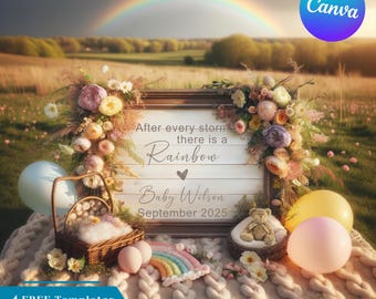 Rainbow Baby Pregnancy Announcement: Newspaper Reveal (Digital Download)