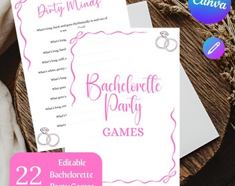 Pink Bachelorette Party Games: Scavenger Hunt (Digital Download)