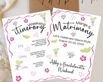 Margs and Matrimony Bachelorette Itinerary (Instant Download)